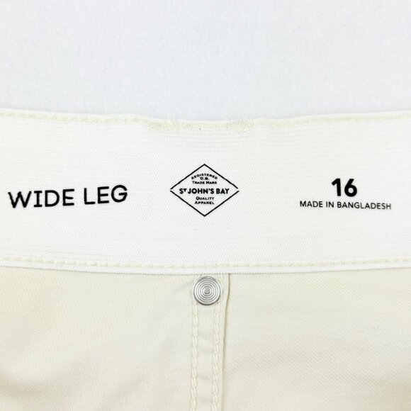 St. Johns Bay Womens Stretch Secretly Slender High Rise Wide Leg Pants Sz 16 NWT - Picture 7 of 11